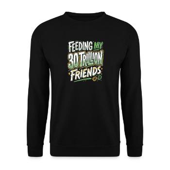Nutrition Health Expert - Unisex Sweatshirt - black - Front - Alina (178cm) & Michal (187cm)