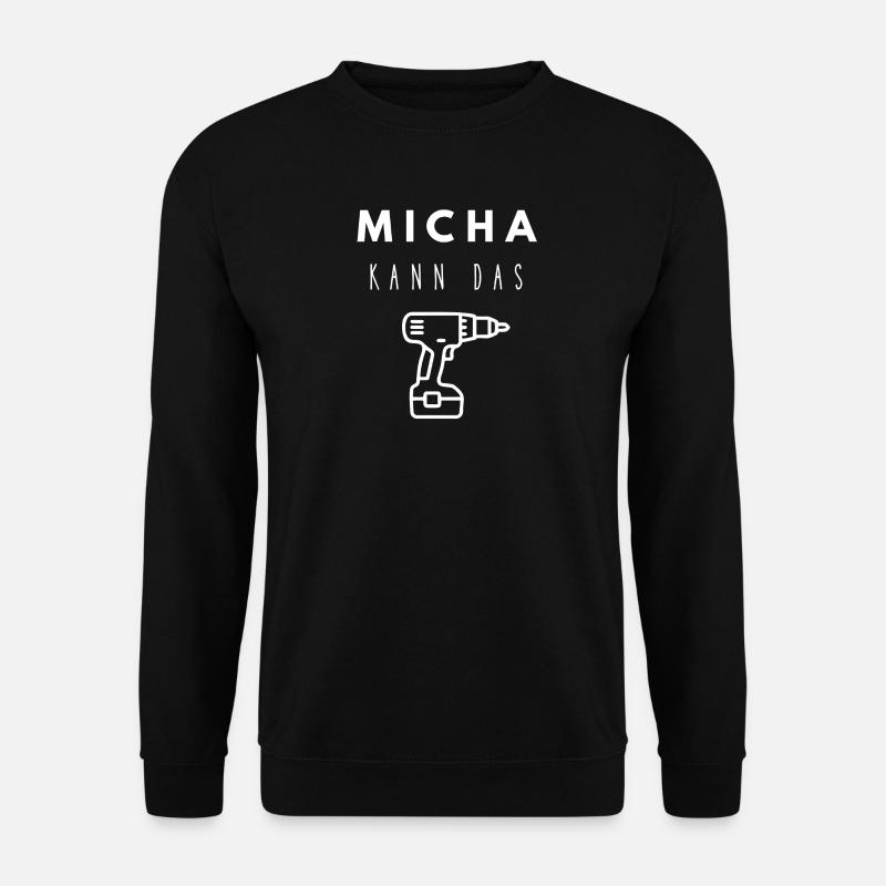 Michael Name Handwerker Werkzeug Akkuschrauber - Unisex Pullover - Schwarz
