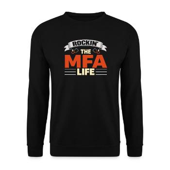 Rockin The MFA Life Medical Assistant - Unisex Sweatshirt - black - Front - Alina (178cm) & Michal (187cm)