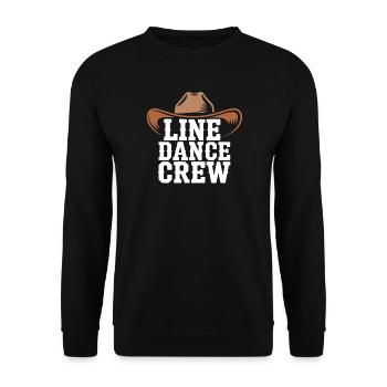 Line Dance Crew Cowboy Hat - Unisex Pullover - Schwarz - Vorne - Alina (178cm) & Michal (187cm)