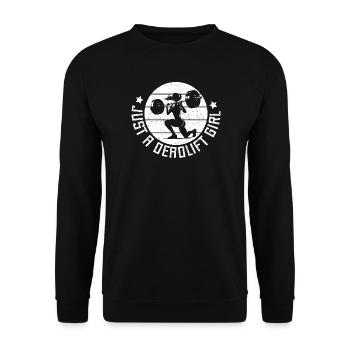 Cadeau de salle de sport pour filles bodybuilder powerlifting - Sweat-shirt Unisexe - noir - Devant - Alina (178cm) & Michal (187cm)