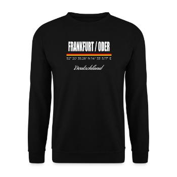 Frankfurt / Oder - Unisex Pullover - Schwarz - Vorne - Alina (178cm) & Michal (187cm)