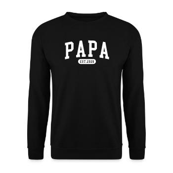 Papa 2026 Est 2026 Statement Design - Unisex Sweatshirt - black - Front - Alina (178cm) & Michal (187cm)