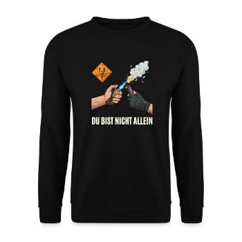 Pyro Bruder - Unisex Pullover - Schwarz - Vorne - Alina (178cm) & Michal (187cm)