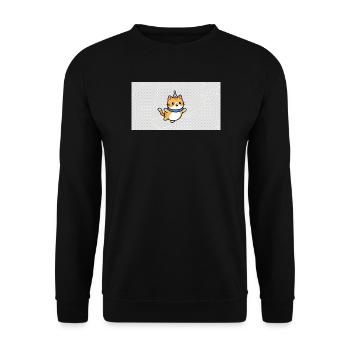Chaton festif avec chapeau bleu - Sweat-shirt Unisexe - noir - Devant - Alina (178cm) & Michal (187cm)