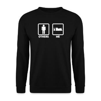 Railroad Stick Figure - Unisex Sweatshirt - black - Front - Alina (178cm) & Michal (187cm)