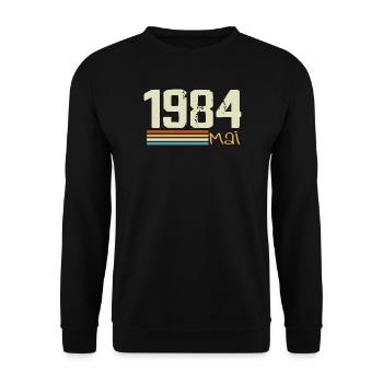 Mai 1984 - Sweat-shirt Unisexe - noir - Devant - Alina (178cm) & Michal (187cm)
