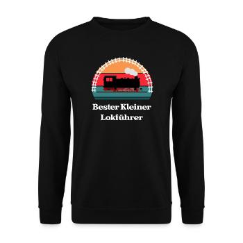 Bester Kleiner Lokführer - Unisex Pullover - Schwarz - Vorne - Alina (178cm) & Michal (187cm)