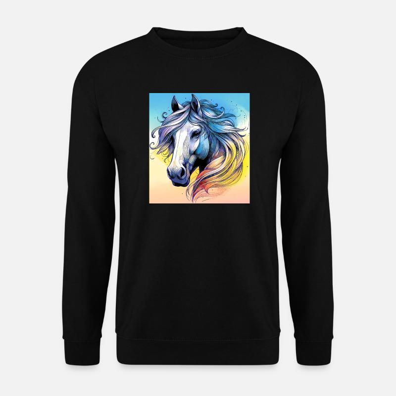 Pferd - Unisex Pullover - Schwarz