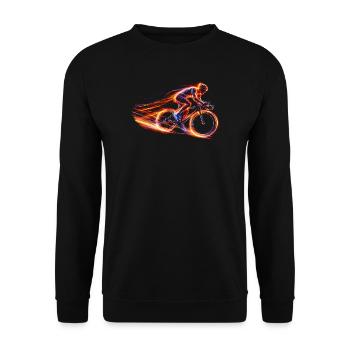 Conception de vélo de vitesse pour cyclistes de route - Sweat-shirt Unisexe - noir - Devant - Alina (178cm) & Michal (187cm)