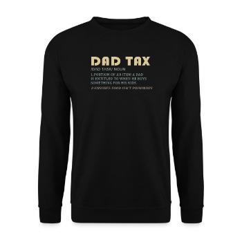 Taxe sur les pères : papa achète pour les enfants - Sweat-shirt Unisexe - noir - Devant - Alina (178cm) & Michal (187cm)