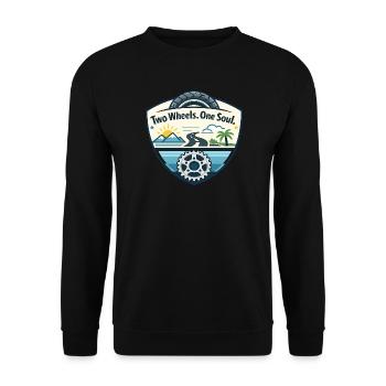 Zwei Räder, Eine Seele - Unisex Pullover - Schwarz - Vorne - Alina (178cm) & Michal (187cm)