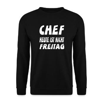 Chef - Unisex Pullover - Schwarz - Vorne - Alina (178cm) & Michal (187cm)