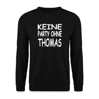 Thomas - Unisex Pullover - Schwarz - Vorne - Alina (178cm) & Michal (187cm)