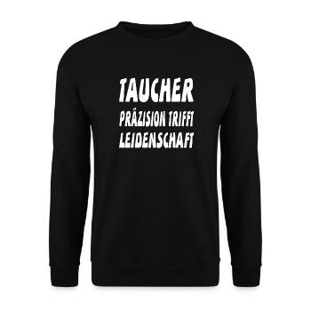 Taucher - Unisex Pullover - Schwarz - Vorne - Alina (178cm) & Michal (187cm)