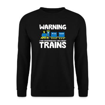 Spontaneous Train Talk Tee - Unisex Sweatshirt - black - Front - Alina (178cm) & Michal (187cm)
