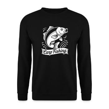 Carp fishing - Unisex Sweatshirt - black - Front - Alina (178cm) & Michal (187cm)