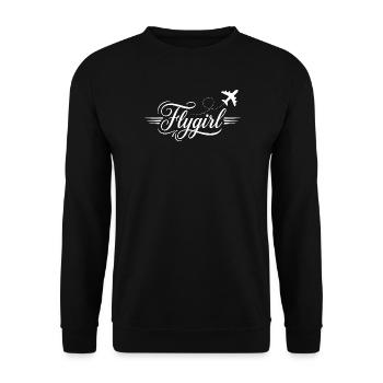 Scénario de Flygirl avec Flourish d’Avion - Sweat-shirt Unisexe - noir - Devant - Alina (178cm) & Michal (187cm)