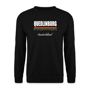 Quedlinburg - Unisex Pullover - Schwarz - Vorne - Alina (178cm) & Michal (187cm)
