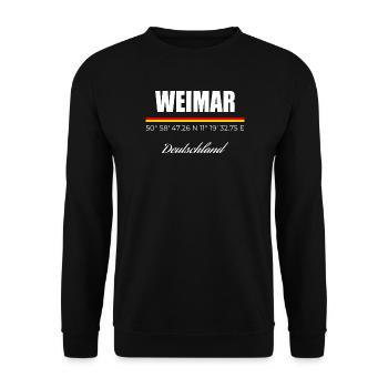 Weimar - Unisex Pullover - Schwarz - Vorne - Alina (178cm) & Michal (187cm)