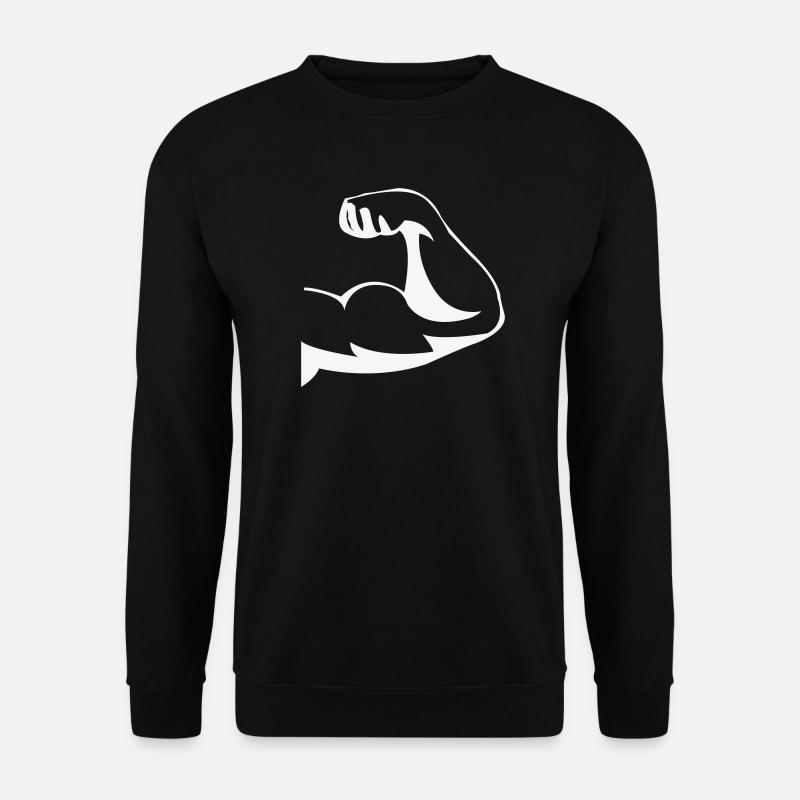 Powerful biceps silhouette - Unisex Sweatshirt - black