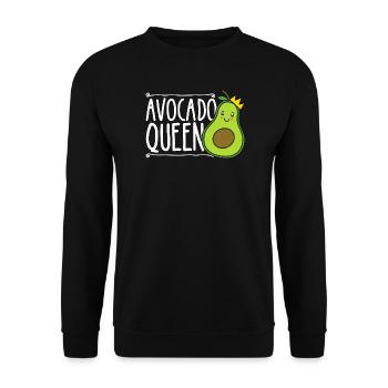 Avocado Queen - Unisex Sweatshirt - black - Front - Alina (178cm) & Michal (187cm)
