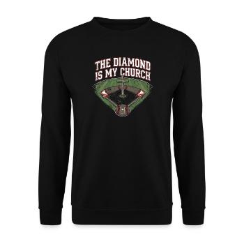 Le Diamond est le baseball chrétien de mon église - Sweat-shirt Unisexe - noir - Devant - Alina (178cm) & Michal (187cm)