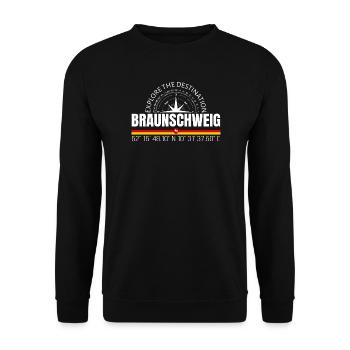 Braunschweig - Unisex Sweatshirt - black - Front - Alina (178cm) & Michal (187cm)