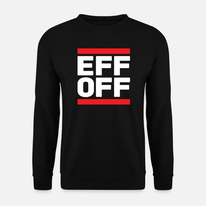 Slogan in Rot-Weiß - Unisex Pullover - Schwarz