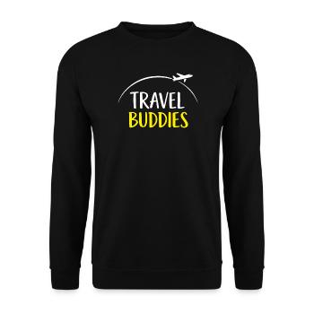 Travel buddies - Unisex Pullover - Schwarz - Vorne - Alina (178cm) & Michal (187cm)