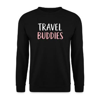 Travel buddies - Unisex Pullover - Schwarz - Vorne - Alina (178cm) & Michal (187cm)