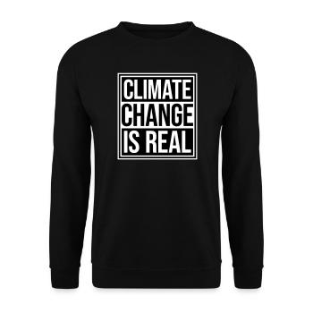 Climate Change Is Real Climate Change Science - Unisex Sweatshirt - black - Front - Alina (178cm) & Michal (187cm)