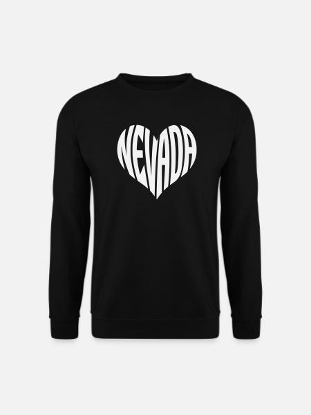 Nevada Heart Typography - Unisex Sweatshirt - black