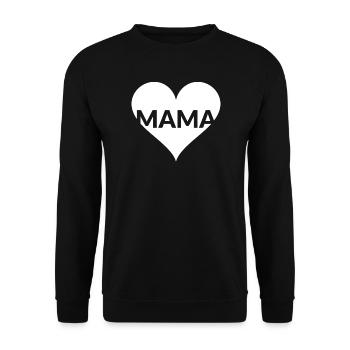 Mom's Heart Mother's Day - Unisex Sweatshirt - black - Front - Alina (178cm) & Michal (187cm)