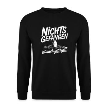 Angel Spruch lustig - Unisex Pullover - Schwarz - Vorne - Alina (178cm) & Michal (187cm)