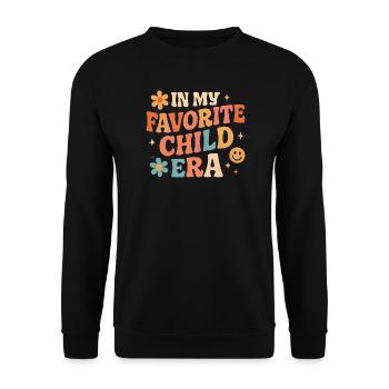 In My Favorite Child Era Tochter Familien Humor - Unisex Pullover - Schwarz - Vorne - Alina (178cm) & Michal (187cm)