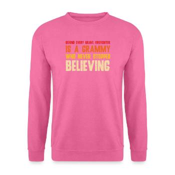 Behind Every Brave Firefighter Is A Grammy - Unisex Sweatshirt - pink - Front