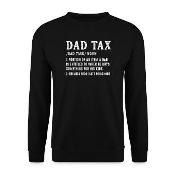 Définition en gras de la taxe du père - Sweat-shirt Unisexe - noir - Devant - Alina (178cm) & Michal (187cm)