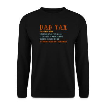 Dad Tax Definition Tee - Unisex Sweatshirt - black - Front - Alina (178cm) & Michal (187cm)