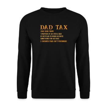 Vatersteuer: Belohnung für den Kauf eines Kindes - Unisex Pullover - Schwarz - Vorne - Alina (178cm) & Michal (187cm)