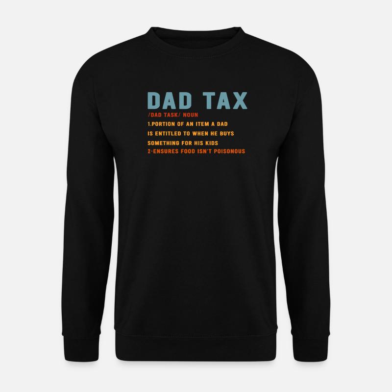 Papa Steuer Bold Teal & Orange - Unisex Pullover - Schwarz
