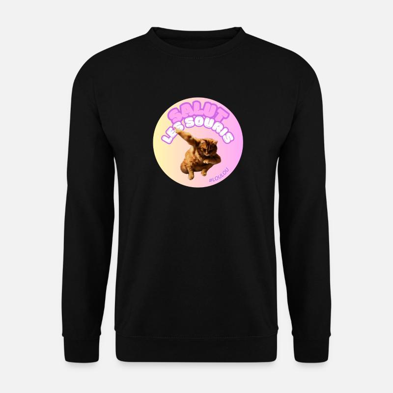 Hallo mäuse#loulou - Unisex Pullover - Schwarz