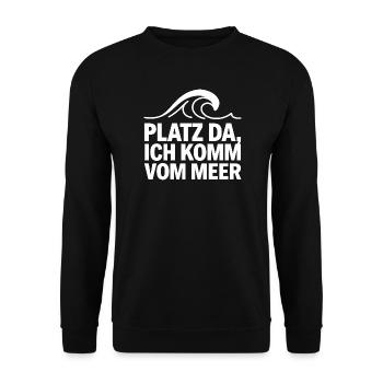  Platz Da Ich Komm Vom Meer Lustiger Spruch Für - Unisex Pullover - Schwarz - Vorne - Alina (178cm) & Michal (187cm)