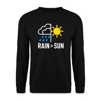 Rain Over Sun Regen - Unisex Sweatshirt - black - Front - Alina (178cm) & Michal (187cm)