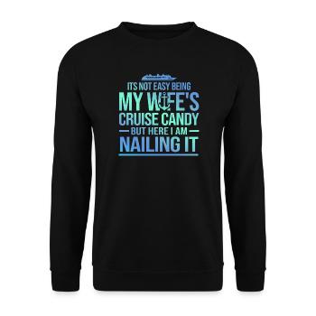 La croisière de ma femme Candy It - Sweat-shirt Unisexe - noir - Devant - Alina (178cm) & Michal (187cm)