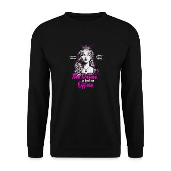 The Queen Is Back In Office Crown Design - Unisex Sweatshirt - black - Front - Alina (178cm) & Michal (187cm)