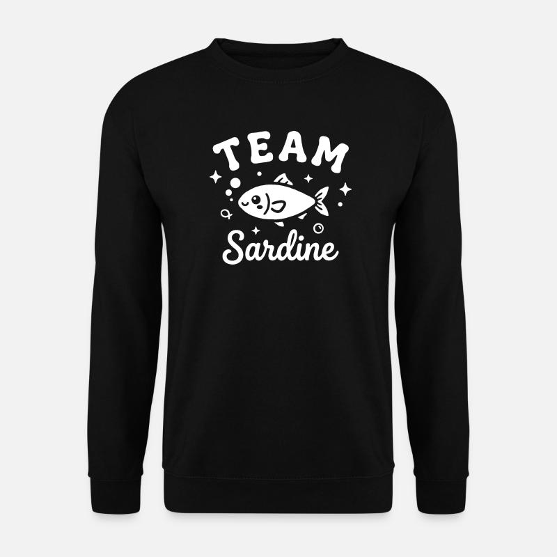 Sardinenteam – nautisches Design - Unisex Pullover - Schwarz
