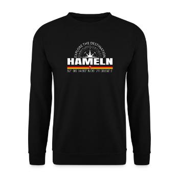 Hameln - Unisex Pullover - Schwarz - Vorne - Alina (178cm) & Michal (187cm)