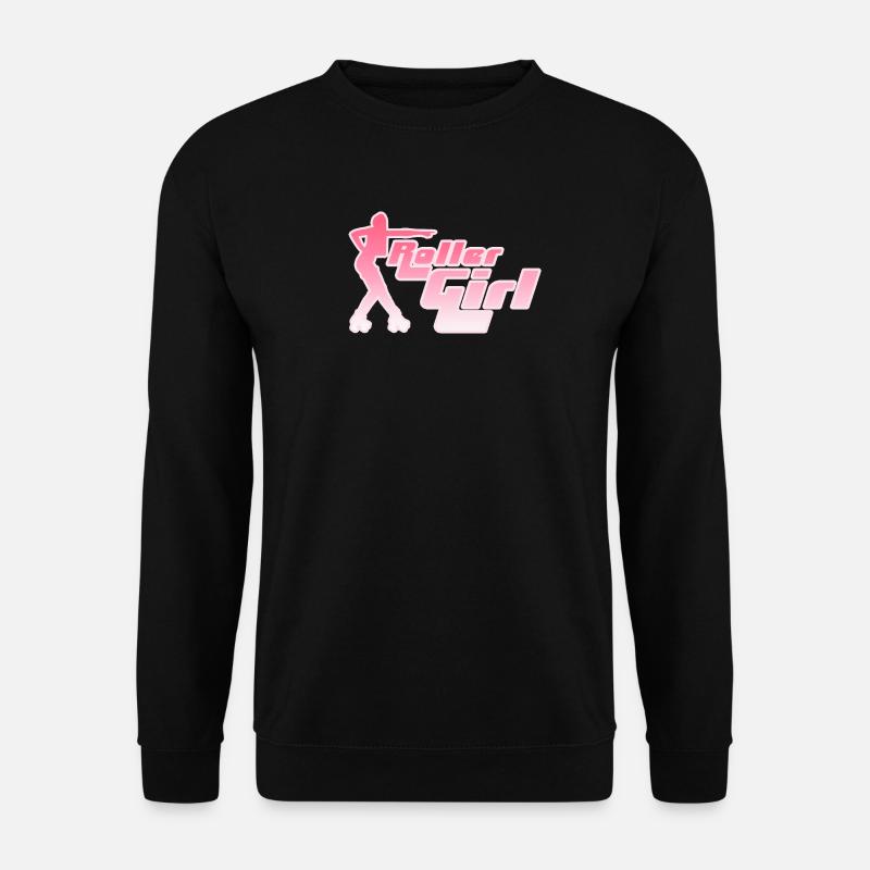 Neon Roller Girl Silhouette - Unisex Pullover - Schwarz