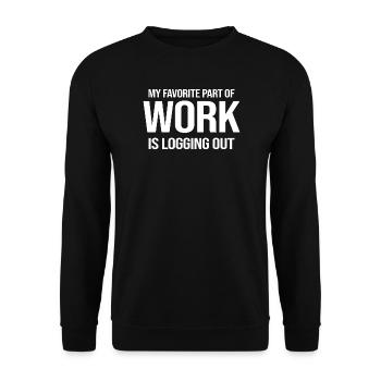 Humour de travail - Sweat-shirt Unisexe - noir - Devant - Alina (178cm) & Michal (187cm)